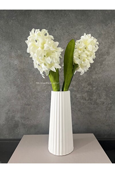 Home Büyük Boy Çizgili Vazo (Çiçekler dahil değildir.)