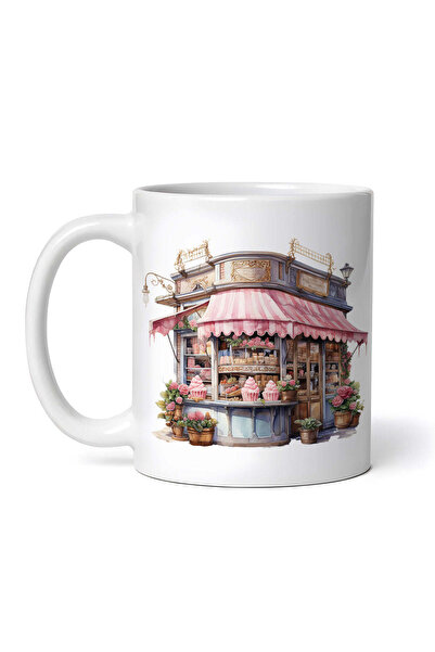 OEM Cană albă personalizată, Magazin de dulciuri și flori, Inovatix®. 330ml