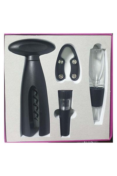 Generic Vitacelli 4-Piece Bottle Opener Set Black 20x5x20cm