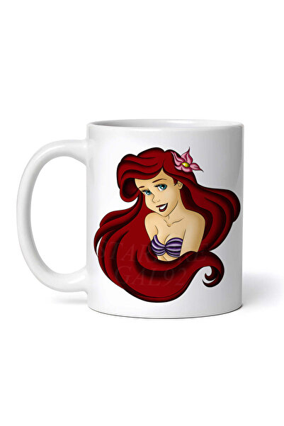 OEM Cană albă personalizată, Mica Sirenă Ariel cu floare în păr, INOVATIX®. 3...