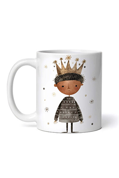 OEM Εξατομικευμένη λευκή κούπα, Ο Πρίγκιπας των Χριστουγέννων, INOVATIX®. 330ml