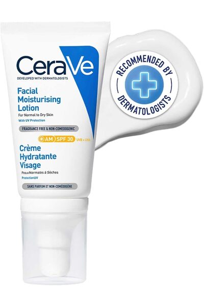 CeraVe لوشن مرطب للوجه بعامل حماية من الشمس 30 مع حمض الهيالورونيك 52 مل