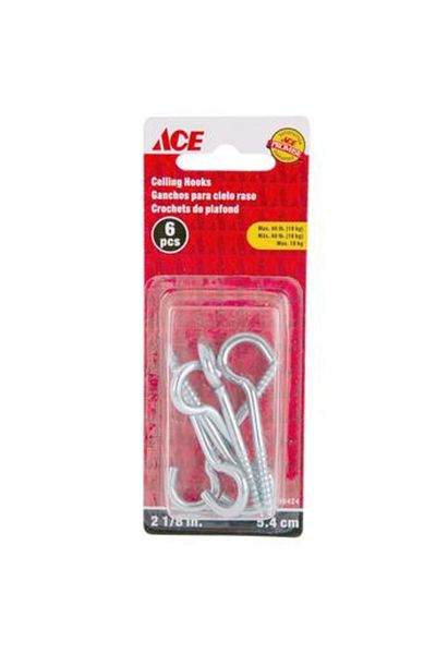 ACE Ceiling Hooks (5.4 cm, 6 pcs)