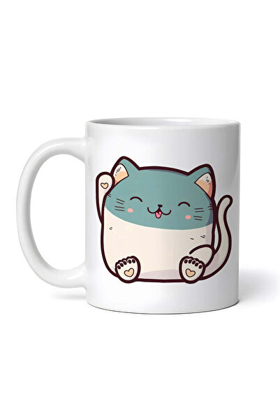 OEM Εξατομικευμένη λευκή κούπα, Happy Kitten, INOVATIX®. 330ml