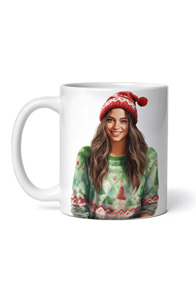 OEM Cană albă personalizată, pulover de iarnă Ilinca, INOVATIX®. 330ml