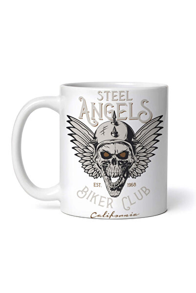 OEM Εξατομικευμένη Λευκή Κούπα, Stell Angels Biker Club California, Inovatix®...