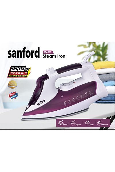 Sanford Ceramic Steam Iron 2200 WATT