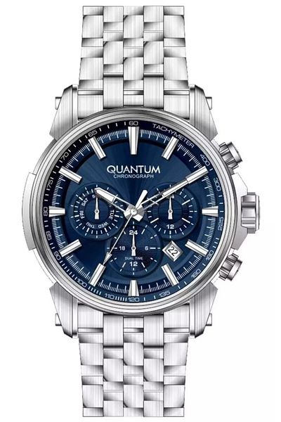 Quantum Pwg1176.390 Sapphire Glass Steel Men's Wristwatch Clock