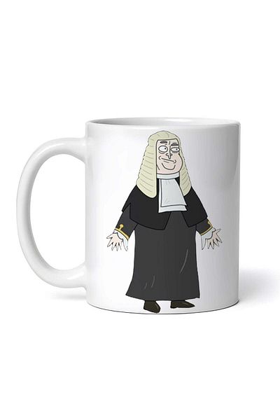 OEM Personalized white mug, Rick and Morty The Judge, INOVATIX®. 330ml