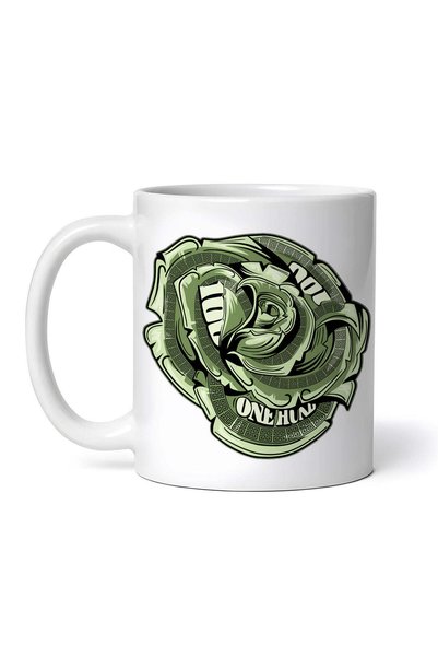 OEM Cană albă personalizată, Rose Dollar, Inovatix®. 330 ml