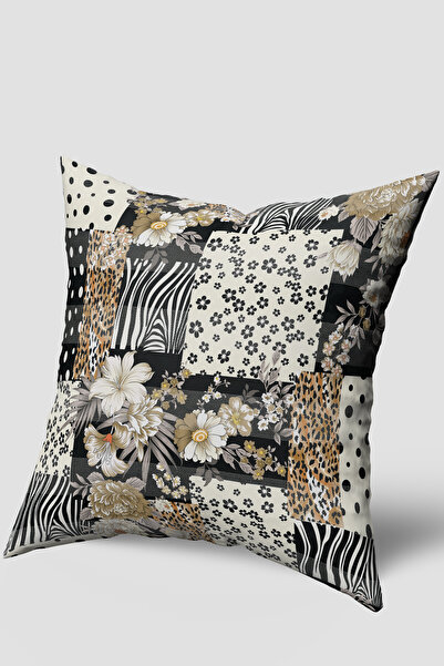 EsnafAli Husă de pernă cu model zebră alb-negru