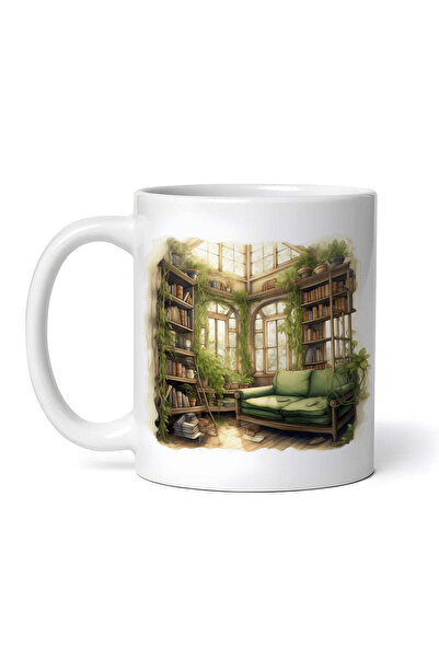OEM Εξατομικευμένη Λευκή Κούπα, Abbey Reading Space, Inovatix®. 330ml