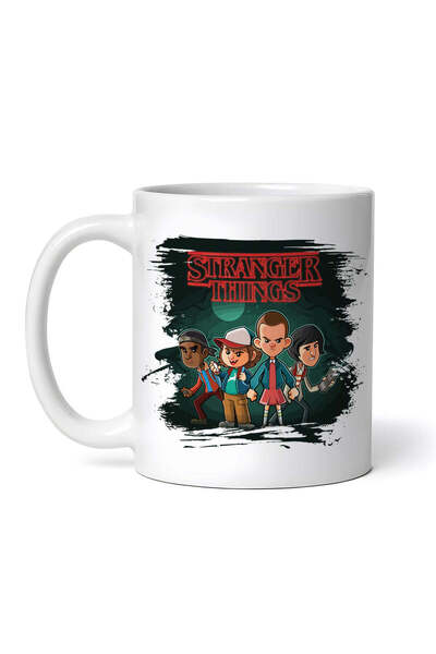 OEM Cană albă personalizată, personaje Stranger Things, INOVATIX®. 330 ml