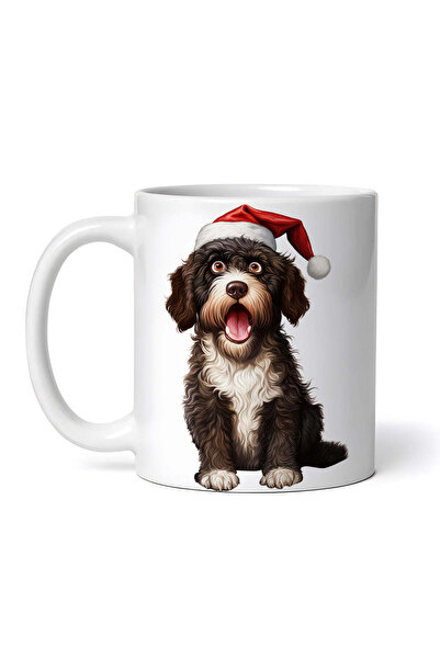 OEM Εξατομικευμένη Λευκή Κούπα, Shih Tzu με Χριστουγεννιάτικο Καπέλο, Inovati...