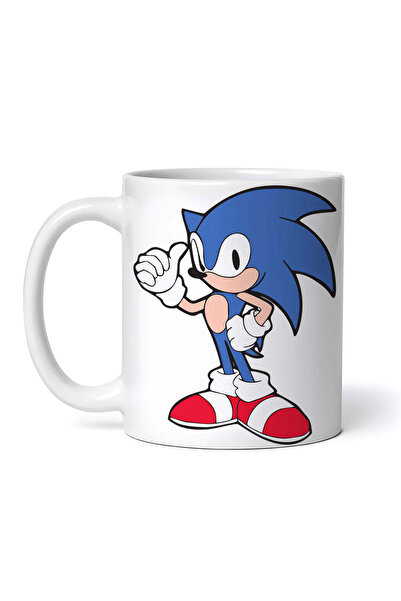 OEM Εξατομικευμένη λευκή κούπα, σε σχήμα Sonic the Hedgehog, INOVATIX®. 330ml