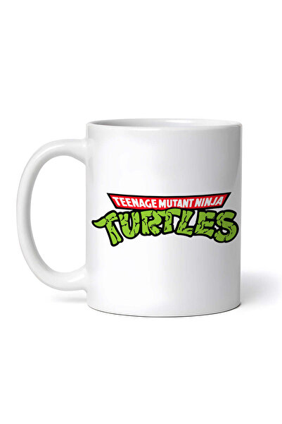 OEM Cană albă personalizată, logo Țestoasele Ninja, INOVATIX®. 330 ml