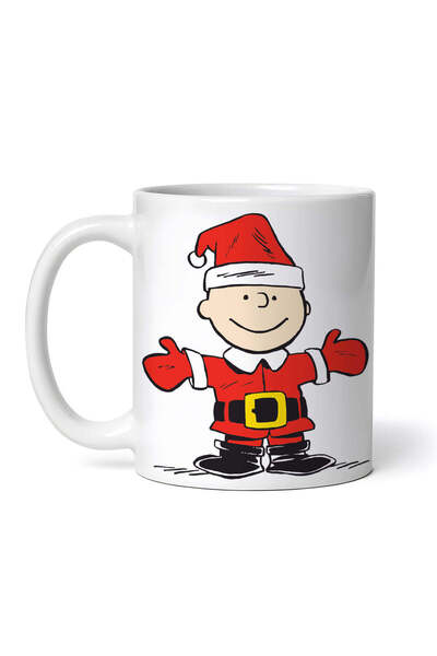 OEM Cană albă personalizată, Snoopy Îmbrățișare de Crăciun, Inovatix®. 330ml