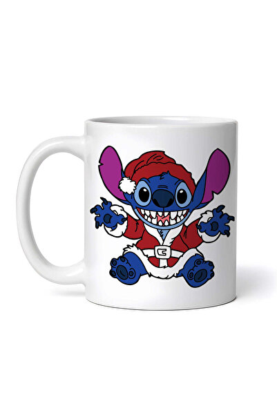 OEM Εξατομικευμένη Λευκή Κούπα, Lilo And Stitch Ντυμένη Άγιος Βασίλης, Inovat...