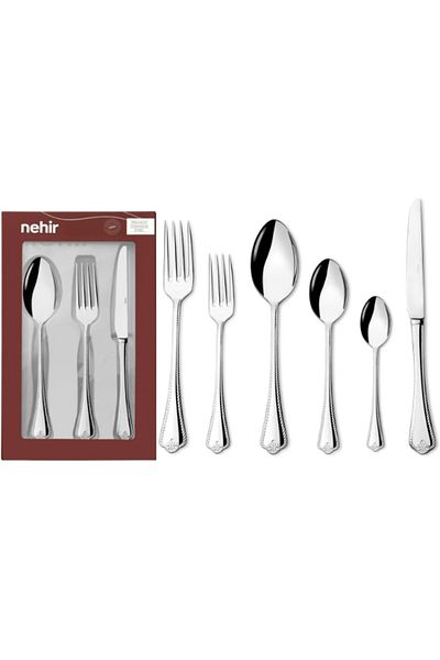 Nehir Luxury Cutlery Set. (SPOONS - FORKS - KNIVES). Consists Of 36 Pieces.
