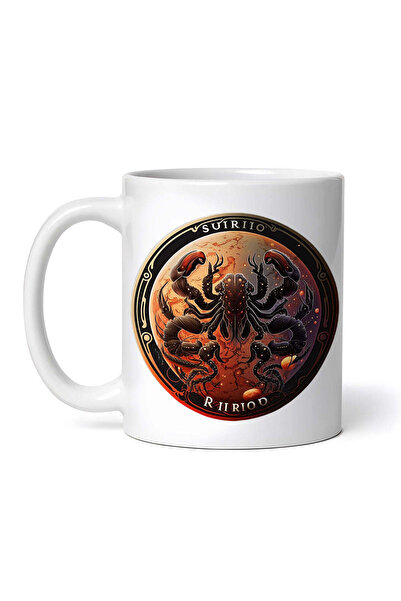 OEM Cană albă personalizată, zodia Scorpion, INOVATIX®. 330ml