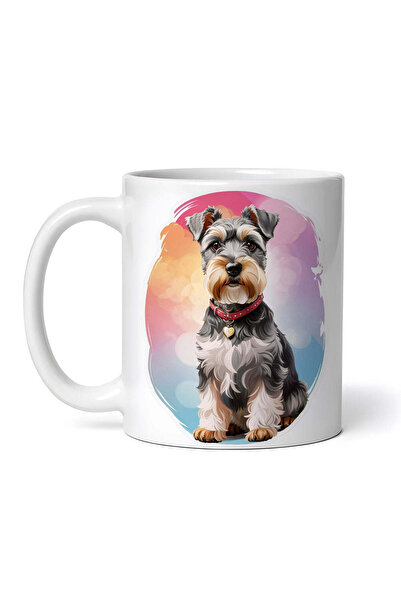 OEM Cană albă personalizată, Schnauzer miniatural cu zgardă, Inovatix®. 330 ml