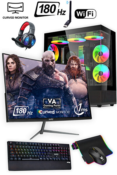 IZOLY Ventus 511 X Ryzen 7 5700x 16gb 1tb M.2 Nvme Rtx 3060 8gb 24" 180 Hz Oy...