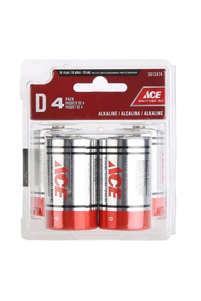 ACE D Alkaline Battery Pack (4 Pc.)