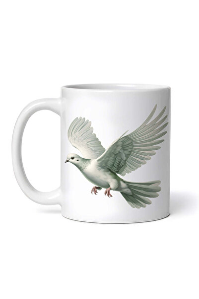 OEM Personalized white mug, Collared Dove, INOVATIX®. 330ml