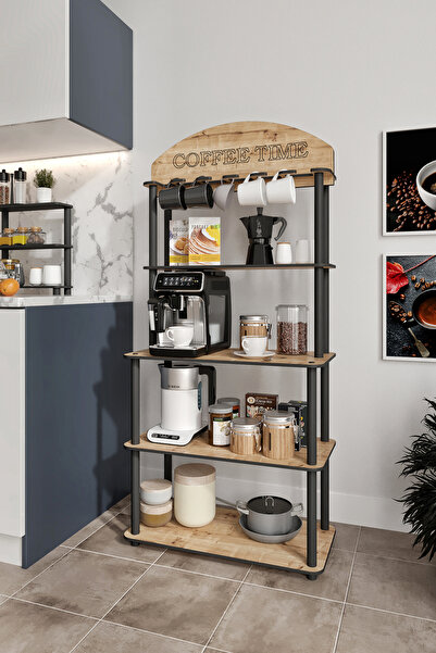 bituclass Dekoratif Coffee Time Kahve Köşesi Meşe Renkli