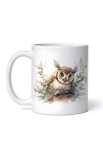 OEM Cană albă personalizată, pui bufniță, INOVATIX®. 330ml