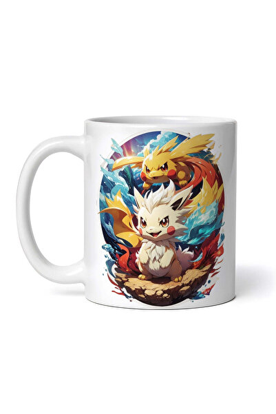 OEM Εξατομικευμένη λευκή κούπα, μενταγιόν Pokemon, INOVATIX®. 330ml