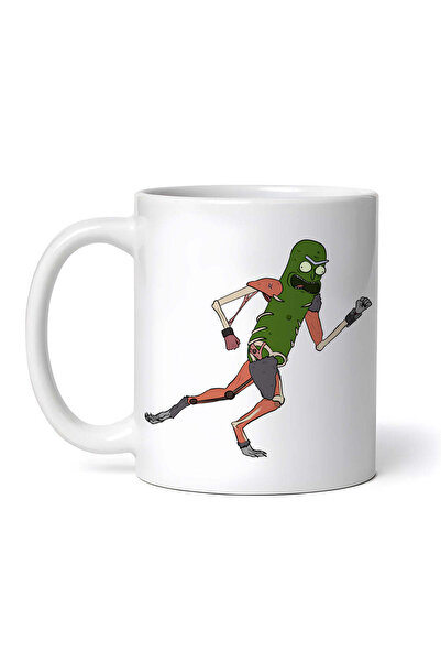 OEM Cană albă personalizată, Rick și Morty Pickle Rick alergând, INOVATIX®. 3...