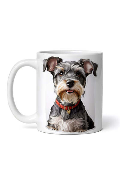 OEM Εξατομικευμένη Λευκή Κούπα, Μινιατούρα Σνάουζερ με Μενταγιόν, Inovatix®. ...