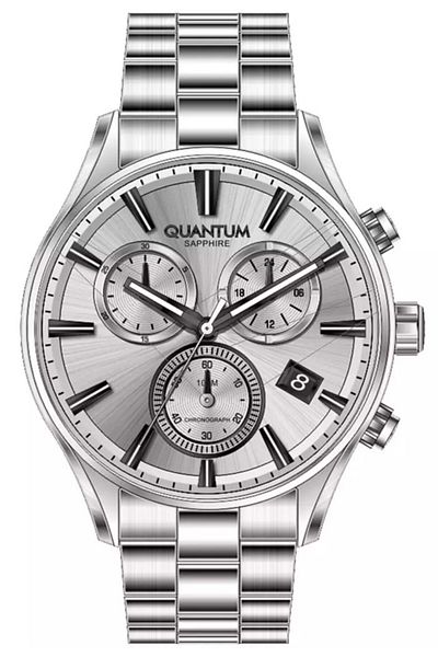Quantum Pwg1193.330 Sapphire Glass Steel Men's Wristwatch Clock