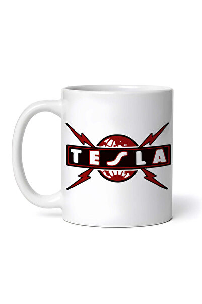 OEM Εξατομικευμένη λευκή κούπα, λογότυπο Tesla, INOVATIX®. 330 ml