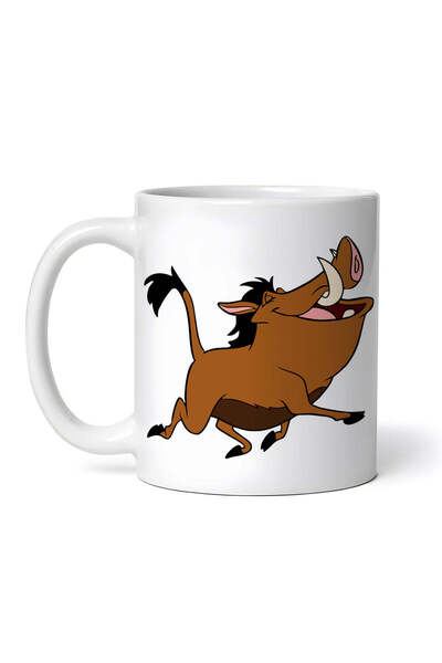 OEM Εξατομικευμένη λευκή κούπα, Pumbaa από τον Βασιλιά των Λιονταριών, INOVAT...