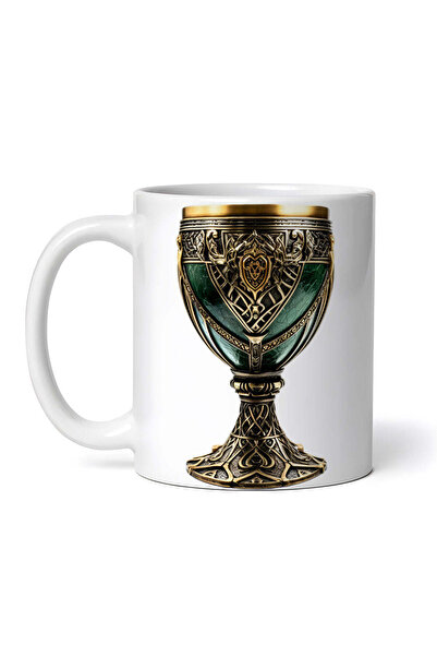 INOVATIX Personalized white mug, Green Chalice, INOVATIX®. 330ml