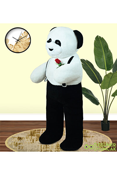 Özgüner Oyuncak Ayakta Duran Tulumlu Panda Peluş Hayvan 120 cm