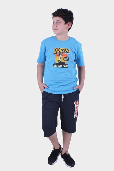 FYK KİDS BOY'S BOTTOM-TOP CAPRY-THE SHIRT SET
