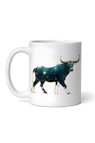 OEM Cană albă personalizată, zodia Taur, Inovatix®. 330 ml