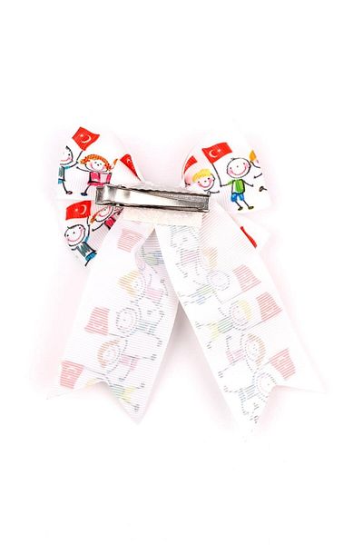 Le Mabelle White Flag Children's Printed Girl's Clip Buckle