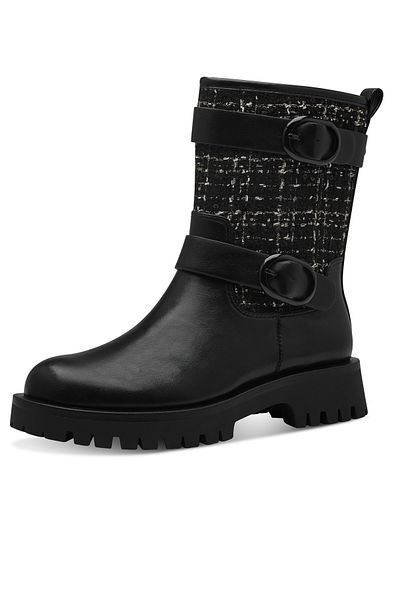 Tamaris Damen Elegante Stiefel 1-25834-41 Schwarz 098 Black Comb. Kunstleder Mit Touch-it