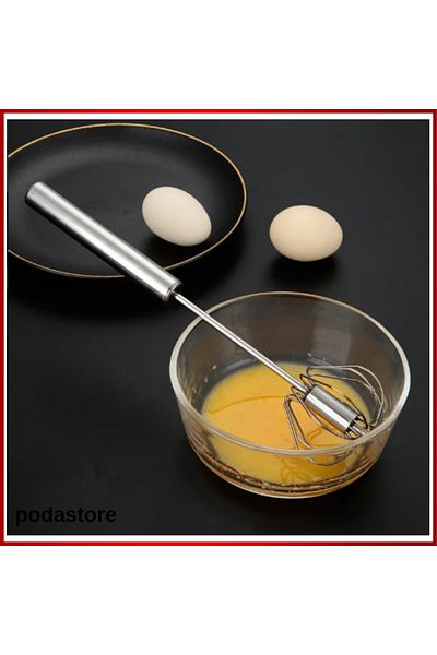 podastore Quick Solution in the Kitchen! Manual Stainless Egg Whisk