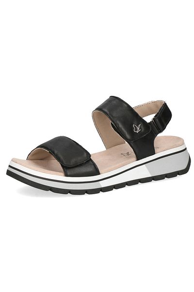 Caprice Damen Sandalen G-weite 9-28705-42 Schwarz 040 Black Softnap Leder Mit Cap Climotion & Cap Climotion