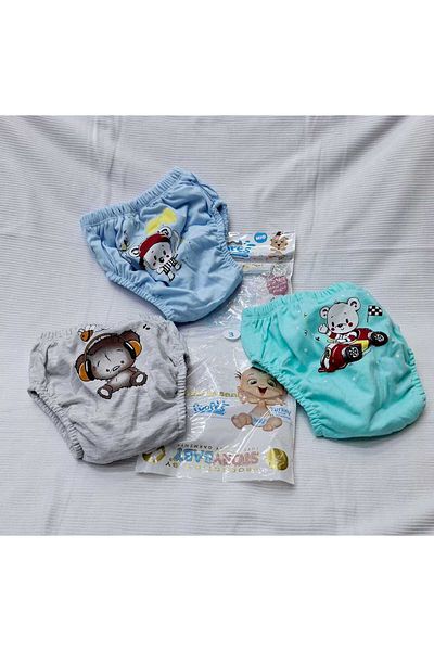 BERKAY Sundan Cotton Poopes for Children Toilet Training Panties 3 Pieces