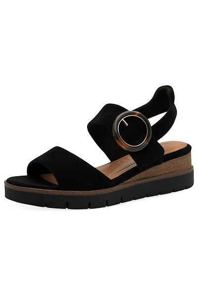 Tamaris Damen Sandalen 1-28206-42 Schwarz 007 Black Uni Leder