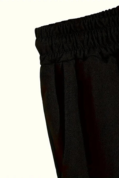 COOL TARZ Men's Black Summer Solid Color Basic Casual Loose Shorts