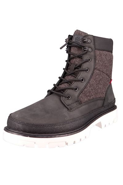 Levi's Herren Sportliche Stiefelette Torsten Quilted 233637-693 Schwarz 59 Regular Black Leder Und Textil
