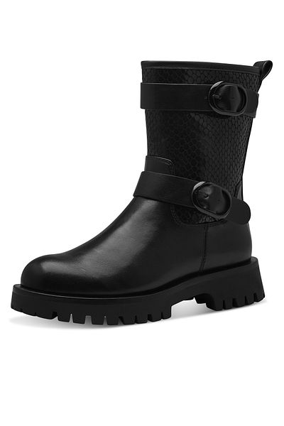 Tamaris Damen Elegante Stiefel 1-25834-41 Schwarz 021 Black/struct. Kunstleder Mit Touch-it