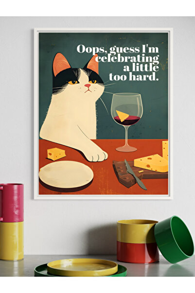 Woodsuppco The Cat Çerçevesiz Poster, Duvar Posteri, Sanatsal Poster, Duvar D...